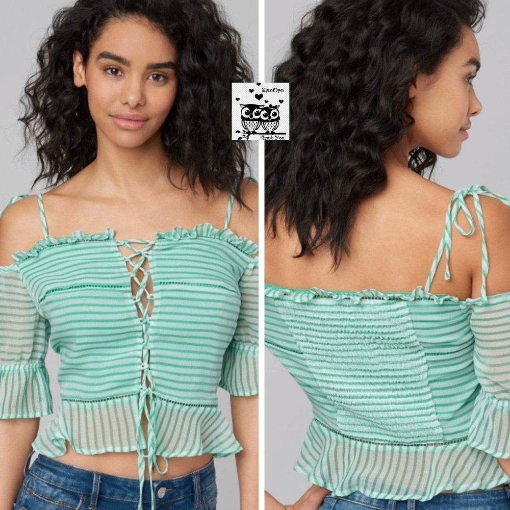 Lace-Up Crop Top